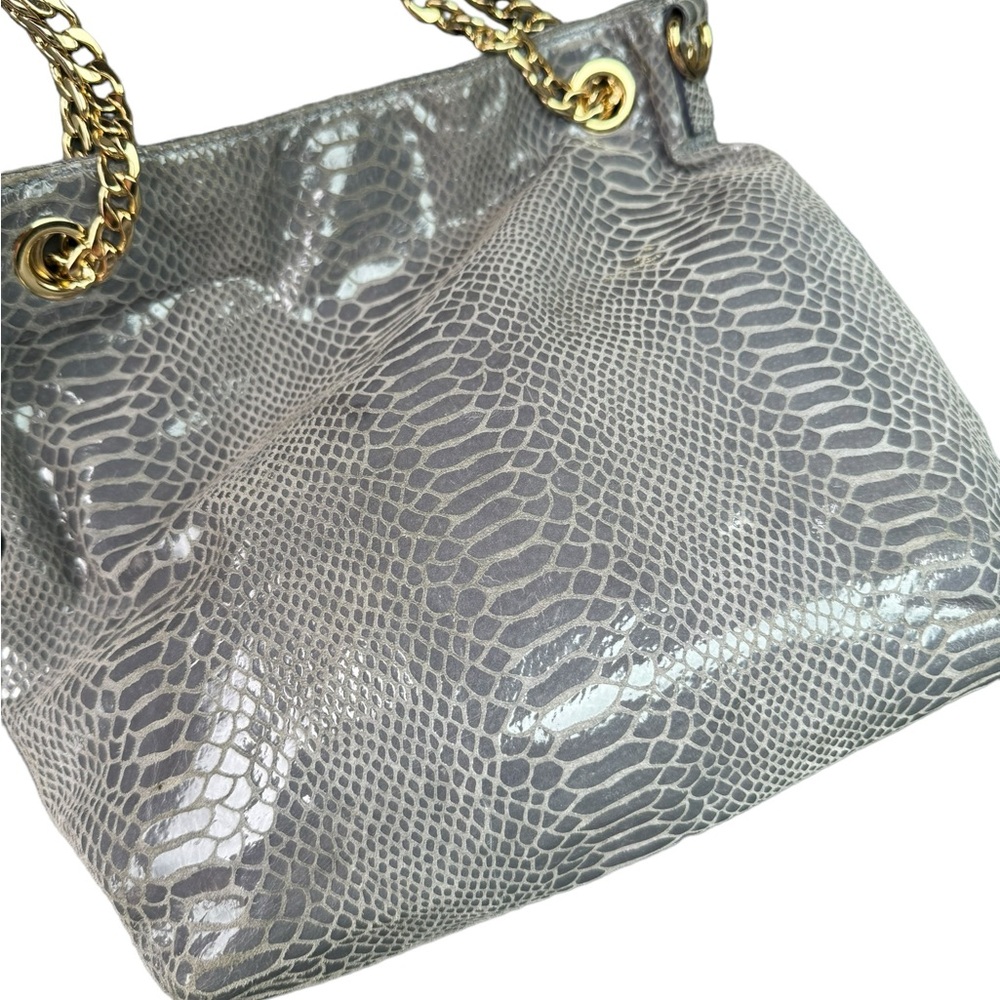 Michael Michael Kors Metallic Python Embossed Lea… - image 6